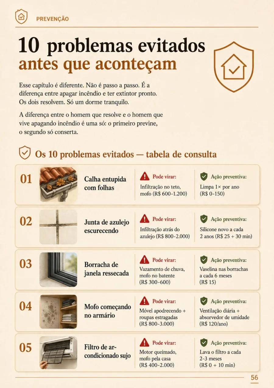 Página do Manual do Homem Que Resolve: Prevenção